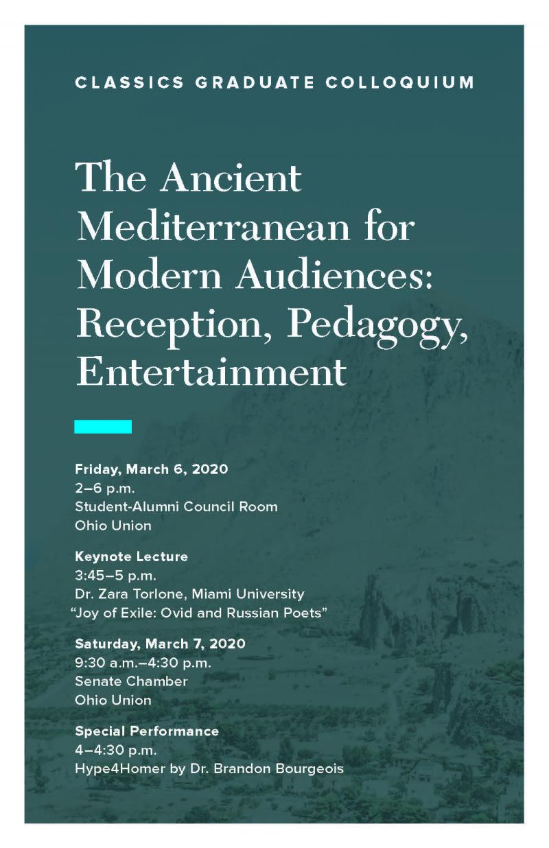 Event Flyer for 2020 Class Graduate Student Colloquium