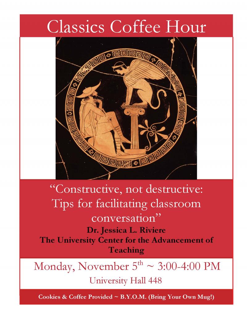 November 5 2018 Coffee Hour Flier Coffee Hour Flier