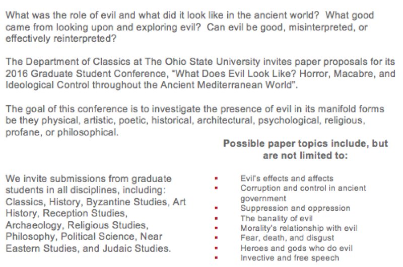 Ohio State Classics Graduate Student Colloquium