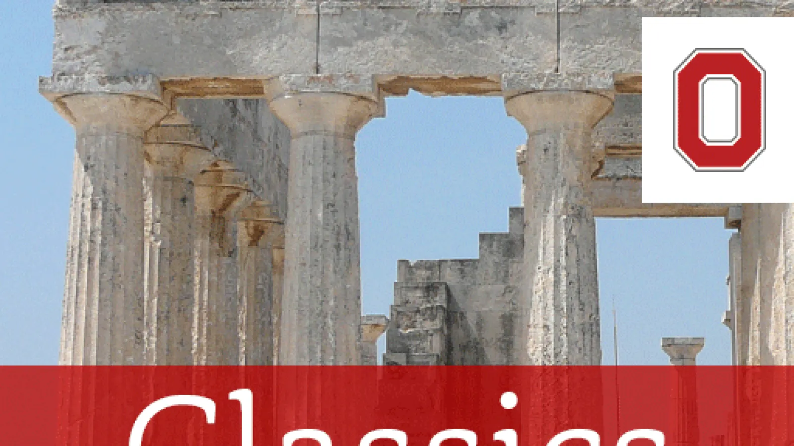 Parthenon with OSU Classics Banner