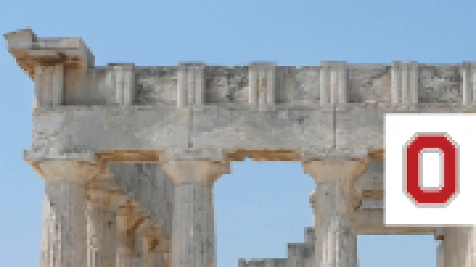 Picture of Parthenon with OSU Classics Logo