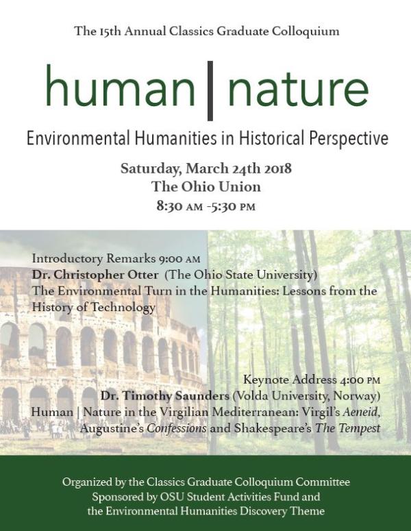 Announcement for 2018 Classics Graduate Colloquium