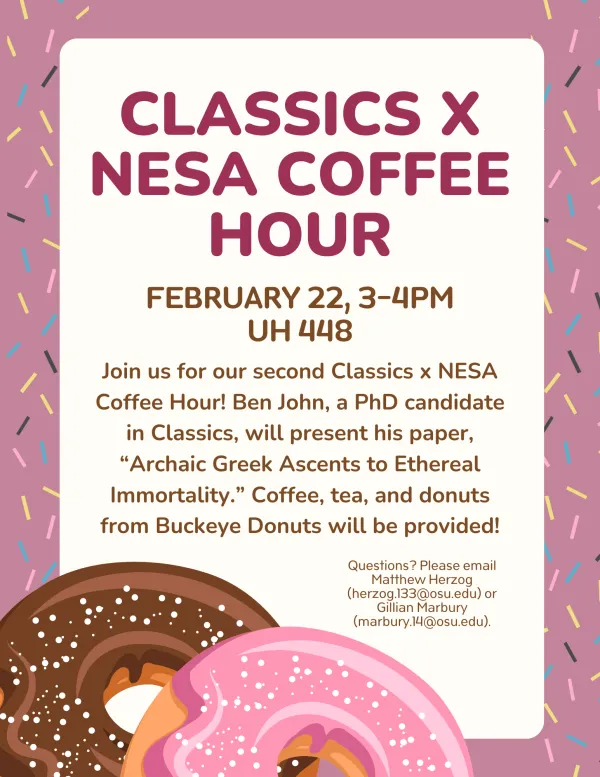 Event flyer for 2/22/2024 Coffee Hour