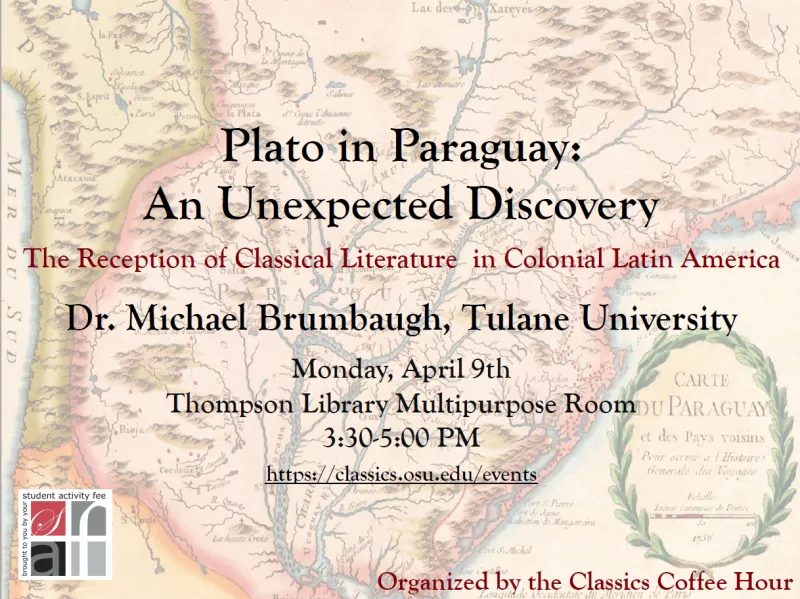 Poster for Plato in Paraguay Talk