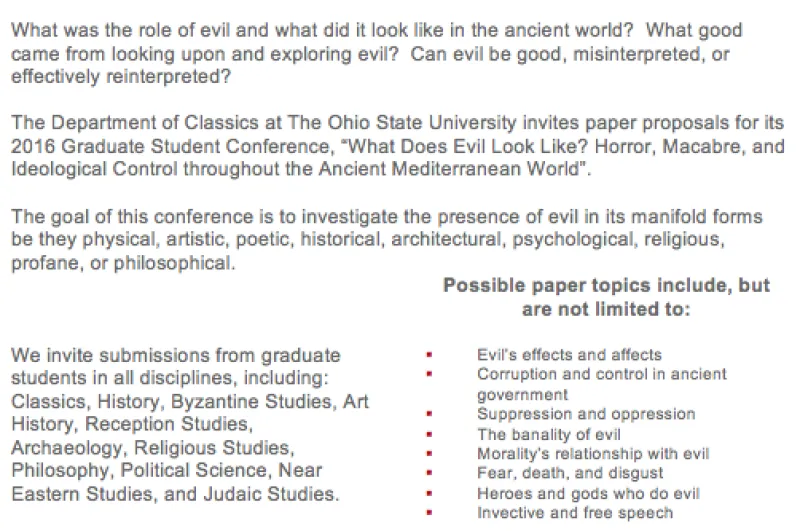 Ohio State Classics Graduate Student Colloquium