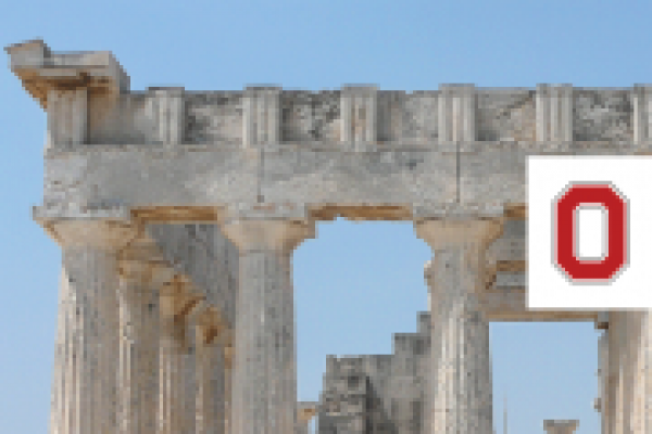 Picture of Parthenon with OSU Classics Logo