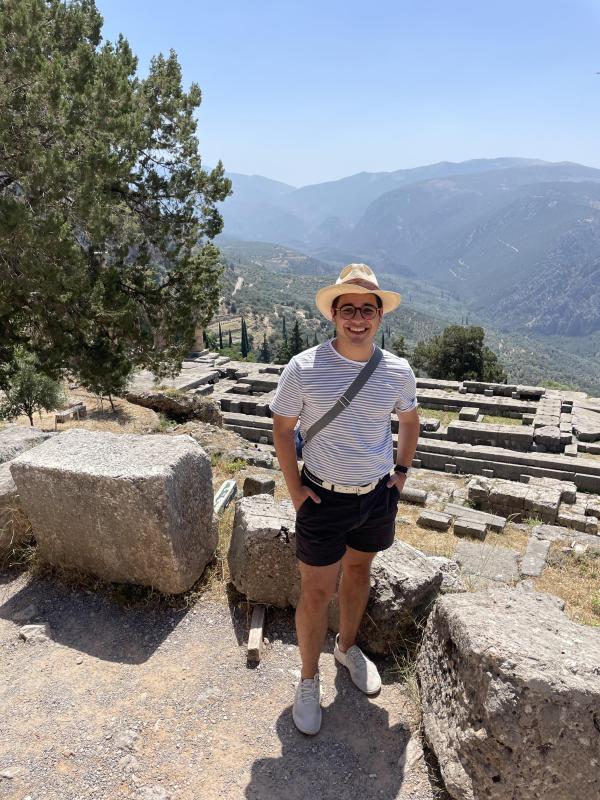 A photograph of Sergio at Delphi