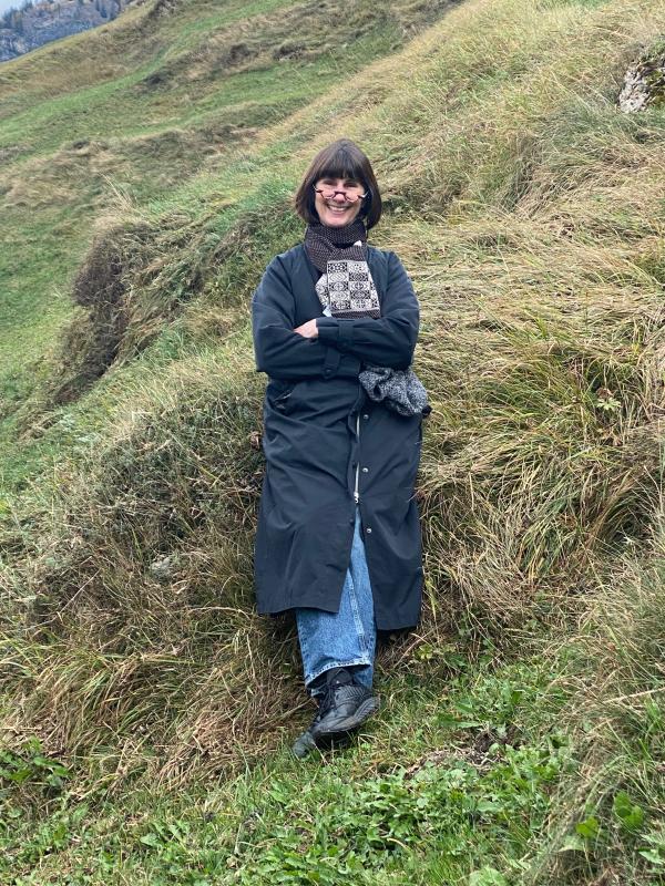 Sarah Iles Johnston in a Swiss meadow