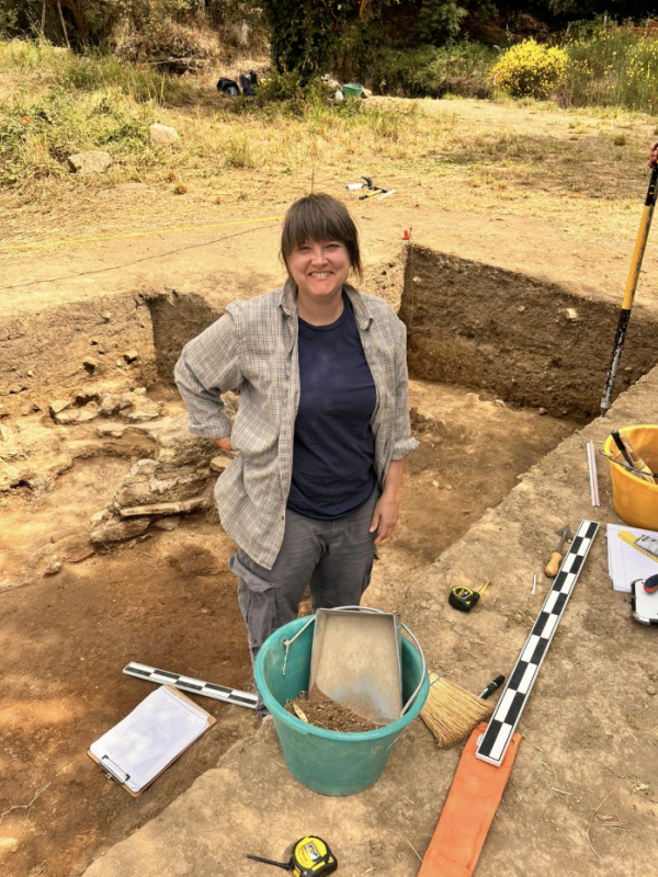 Dr. Rask during fieldwork in Italy.